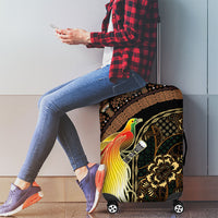 Papua New Guinea and Indonesia Batik Luggage Cover Bird of Paradise with Tribal Batik Patterns
