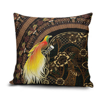 Papua New Guinea and Indonesia Batik Pillow Cover Bird of Paradise with Tribal Batik Patterns