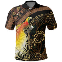 Papua New Guinea and Indonesia Batik Polo Shirt Bird of Paradise with Tribal Batik Patterns LT03 Multicolor - Polynesian Pride