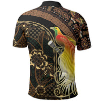 Papua New Guinea and Indonesia Batik Polo Shirt Bird of Paradise with Tribal Batik Patterns LT03 - Polynesian Pride