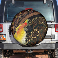 Papua New Guinea and Indonesia Batik Spare Tire Cover Bird of Paradise with Tribal Batik Patterns