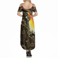 Papua New Guinea and Indonesia Batik Summer Maxi Dress Bird of Paradise with Tribal Batik Patterns LT03 - Polynesian Pride