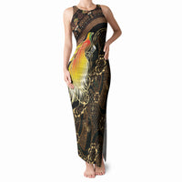 Papua New Guinea and Indonesia Batik Tank Maxi Dress Bird of Paradise with Tribal Batik Patterns LT03 Women Multicolor - Polynesian Pride