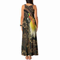 Papua New Guinea and Indonesia Batik Tank Maxi Dress Bird of Paradise with Tribal Batik Patterns LT03 - Polynesian Pride