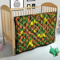 New Zealand Kowhai Flowers Quilt Maori Koru Pattern