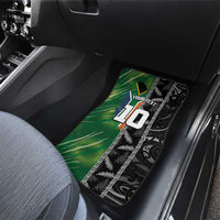Custom Aotearoa South Africa Rugby Freedom Cup Car Mats Maori Silver Fern Art and Sporty Flag SA - Polynesian Pride