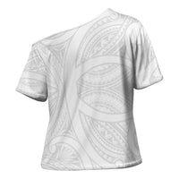 Hawaiian Kakau Cross Shoulder Shirt Aquaman Tattoo Reveal Effect