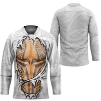Hawaiian Kakau Hockey Jersey Aquaman Tattoo Reveal Effect
