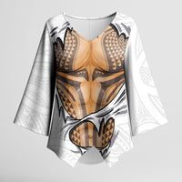 Hawaiian Kakau Kimono Sleeve Blouse Aquaman Tattoo Reveal Effect