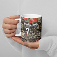 Pearl Harbor Remembrance Day Personalized Ceramic Mug Memories of December 7 with Red Poppy Lei - Polynesian Pride