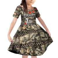 Pearl Harbor Remembrance Day Personalized Family Matching Off Shoulder Short Dress and Hawaiian Shirt Memories of December 7 with Red Poppy Lei - Polynesian Pride