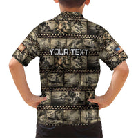 Pearl Harbor Remembrance Day Personalized Family Matching Short Sleeve Bodycon Dress and Hawaiian Shirt Memories of December 7 with Red Poppy Lei - Polynesian Pride