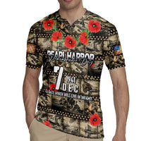 Pearl Harbor Remembrance Day Personalized Rugby Jersey Memories of December 7 with Red Poppy Lei - Polynesian Pride