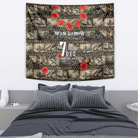 Pearl Harbor Remembrance Day Tapestry Memories of December 7 with Red Poppy Lei - Polynesian Pride