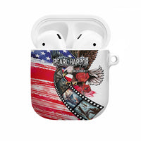 Pearl Harbor Remembrance Day AirPods Case Lest We Forget - The Bald Eagle Remembers - Polynesian Pride
