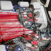 Pearl Harbor Remembrance Day Back Car Seat Cover Lest We Forget - The Bald Eagle Remembers LT03 - Polynesian Pride