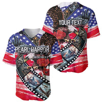 Pearl Harbor Remembrance Day Personalized Baseball Jersey Lest We Forget - The Bald Eagle Remembers - Polynesian Pride