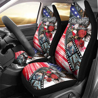 Pearl Harbor Remembrance Day Car Seat Cover Lest We Forget - The Bald Eagle Remembers LT03 - Polynesian Pride