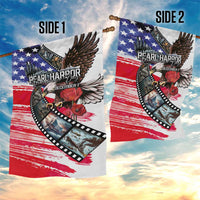 Pearl Harbor Remembrance Day Garden Flag Lest We Forget - The Bald Eagle Remembers - Polynesian Pride