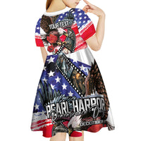 Pearl Harbor Remembrance Day Personalized Kid Short Sleeve Dress Lest We Forget - The Bald Eagle Remembers - Polynesian Pride