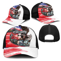 Pearl Harbor Remembrance Day Personalized Mesh Trucker Cap Lest We Forget-The Bald Eagle Remembers - Polynesian Pride