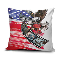Pearl Harbor Remembrance Day Pillow Cover Lest We Forget - The Bald Eagle Remembers - Polynesian Pride