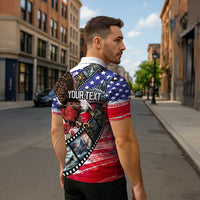 Pearl Harbor Remembrance Day Personalized Zipper Polo Shirt Lest We Forget - The Bald Eagle Remembers - Polynesian Pride