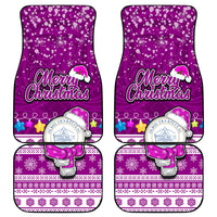 Palau Christmas Car Mats Snowman Hugs Palau Coat of Arms Maori Pattern Pink Style LT03 Pink - Polynesian Pride