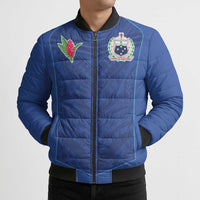 Custom Samoa Rugby Bomber Puffer Jacket Tatau Tribal Motifs Sporty Style - Polynesian Pride
