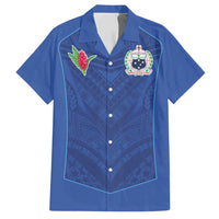 Custom Samoa Rugby Family Matching Summer Maxi Dress and Hawaiian Shirt Tatau Tribal Motifs Sporty Style - Polynesian Pride
