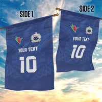 Custom Samoa Rugby Garden Flag Tatau Tribal Motifs Sporty Style - Polynesian Pride