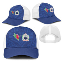 Samoa Rugby Mesh Trucker Cap Tatau Tribal Motifs Sporty Style - Polynesian Pride