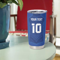 Custom Samoa Rugby Tumbler Cup Tatau Tribal Motifs Sporty Style - Polynesian Pride