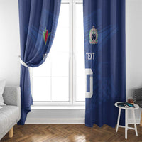Custom Samoa Rugby Window Curtain Tatau Tribal Motifs Sporty Style - Polynesian Pride