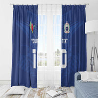 Custom Samoa Rugby Window Curtain Tatau Tribal Motifs Sporty Style - Polynesian Pride