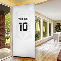 Custom Fiji Rugby Door Cover Tapa Tribal Motifs Sporty Style - Polynesian Pride