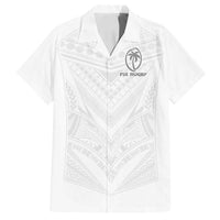 Custom Fiji Rugby Family Matching Off Shoulder Short Dress and Hawaiian Shirt Tapa Tribal Motifs Sporty Style - Polynesian Pride