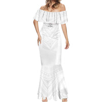 Custom Fiji Rugby Mermaid Dress Tapa Tribal Motifs Sporty Style - Polynesian Pride