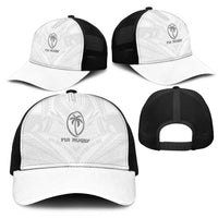 Fiji Rugby Mesh Trucker Cap Tapa Tribal Motifs Sporty Style - Polynesian Pride