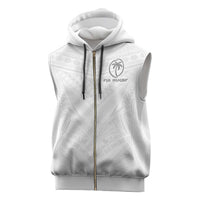 Custom Fiji Rugby Sleeveless Zip Hoodie Tapa Tribal Motifs Sporty Style - Polynesian Pride