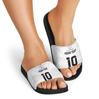 Custom Fiji Rugby Slide Sandals Tapa Tribal Motifs Sporty Style - Polynesian Pride
