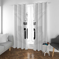 Custom Fiji Rugby Window Curtain Tapa Tribal Motifs Sporty Style - Polynesian Pride