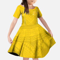 Custom Niue Rugby Family Matching Summer Maxi Dress and Hawaiian Shirt Hiapo Tribal Motifs Sporty Style - Polynesian Pride