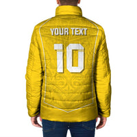 Custom Niue Rugby Padded Jacket Hiapo Tribal Motifs Sporty Style - Polynesian Pride
