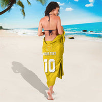 Custom Niue Rugby Sarong Hiapo Tribal Motifs Sporty Style - Polynesian Pride