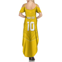 Custom Niue Rugby Summer Maxi Dress Hiapo Tribal Motifs Sporty Style - Polynesian Pride