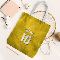 Custom Niue Rugby Tote Bag Hiapo Tribal Motifs Sporty Style - Polynesian Pride