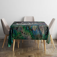 Personalized New Zealand Tablecloth Aotearoa Symbols With Silver Fern LT03 - Polynesian Pride
