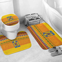 Romania Merry Christmas Bathroom Set Romania Emblem Traditional Folk Art - Polynesian Pride