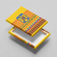 Romania Merry Christmas Canvas Wall Art Romania Emblem Traditional Folk Art - Polynesian Pride